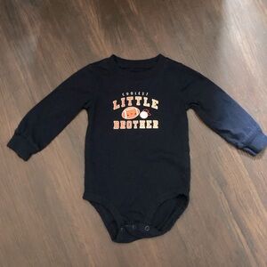 Carter's 'Coolest Little Brother' football long sleeve bodysuit baby boy 9m
